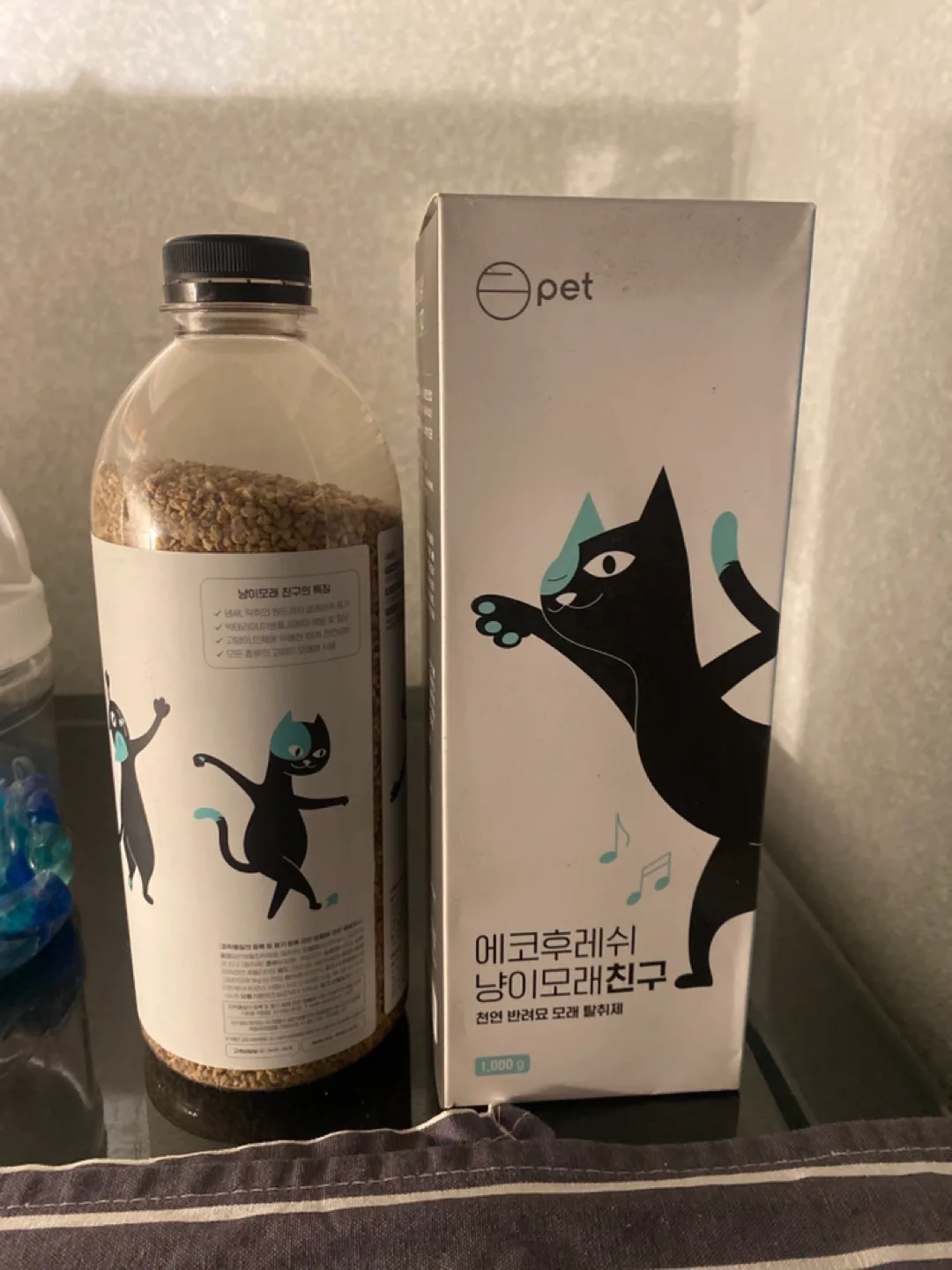 조건부나눔)가습 제습기로 사용 가능 천연석 에코후레쉬 냥이모래친구(모래탈취제 고양이) 2통 일괄