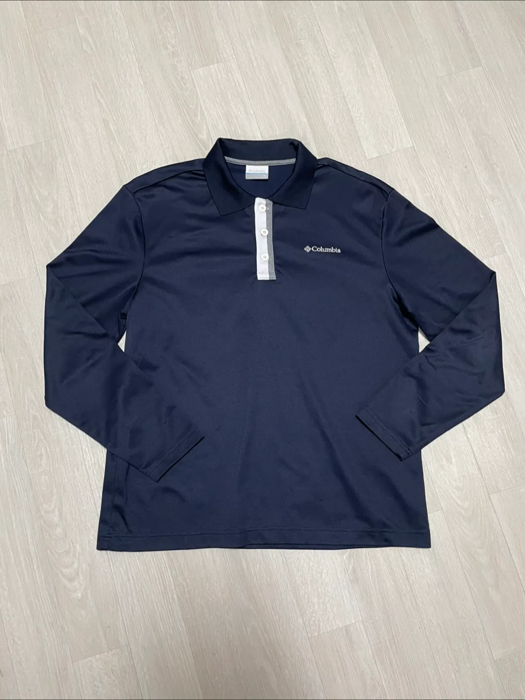 컬럼비아 기능성 긴팔 폴로 셔츠 XL 네이비