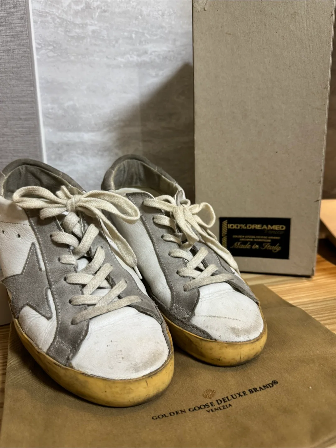 골든구스 슈퍼스타 아카이브 화이트 레더