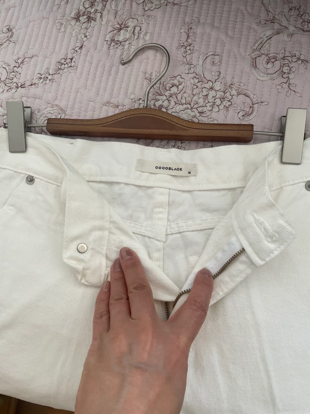 COOOBLACK 흰색 와이드팬츠 M