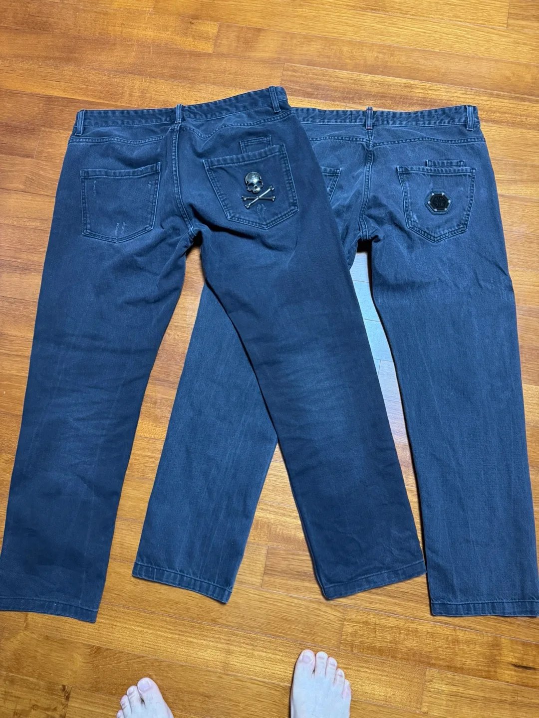 중고 필립플레인 Fight Club 블랙 데님