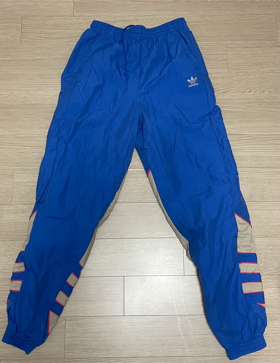 아디다스 파이어버드 트레이닝 바지 S (바람막이 재질)