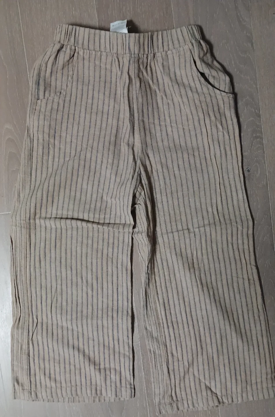 초등학생 줄무늬 린넨바지