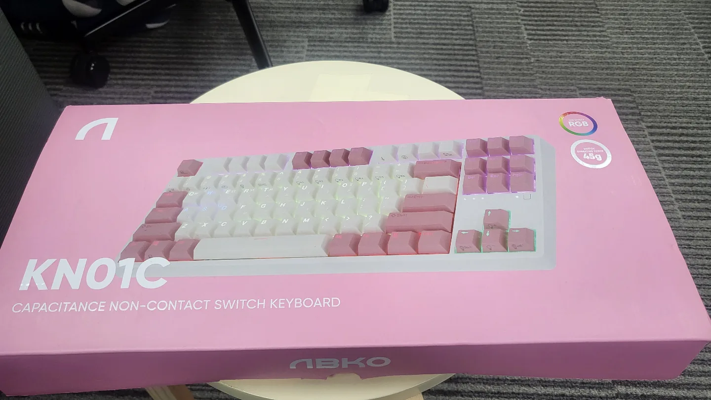 ABKO KN01C 키보드 핑크 무접점(45g) 중고