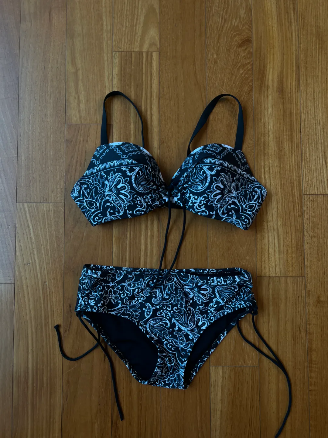 BALIBIKI 블랙 패턴 비키니 S