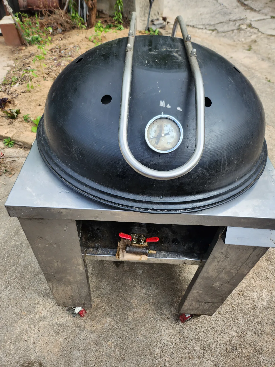 가마솥(솥뚜껑) 바베큐  기계