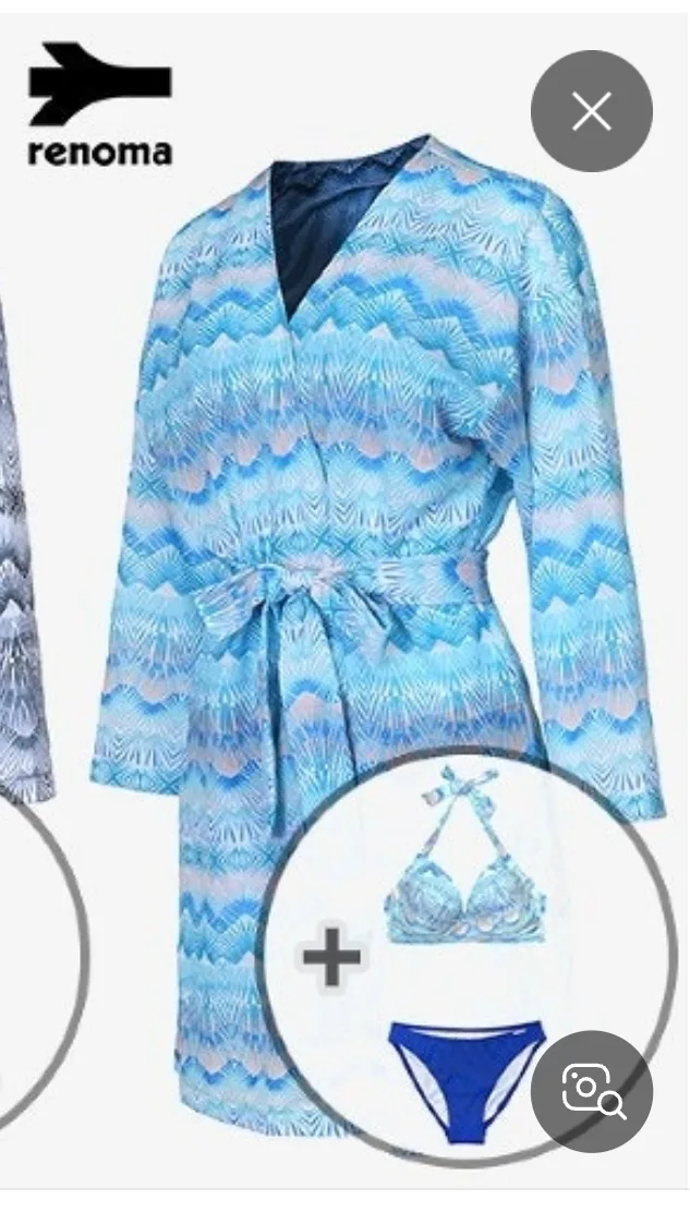 레노마 비치웨어 3종 세트(썬드레스 비키니 수영복 세트)