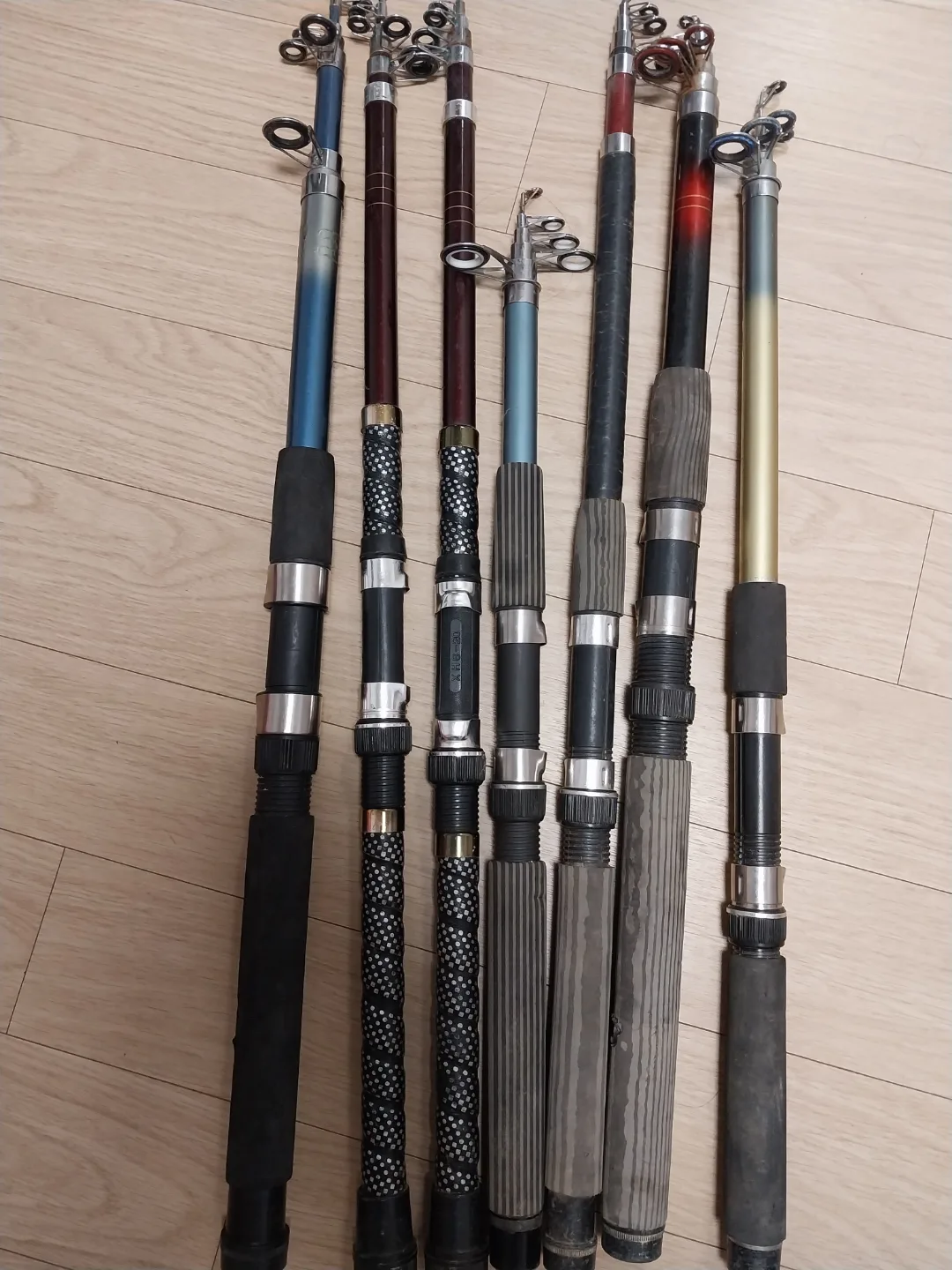 낚시 중고 릴대 7개