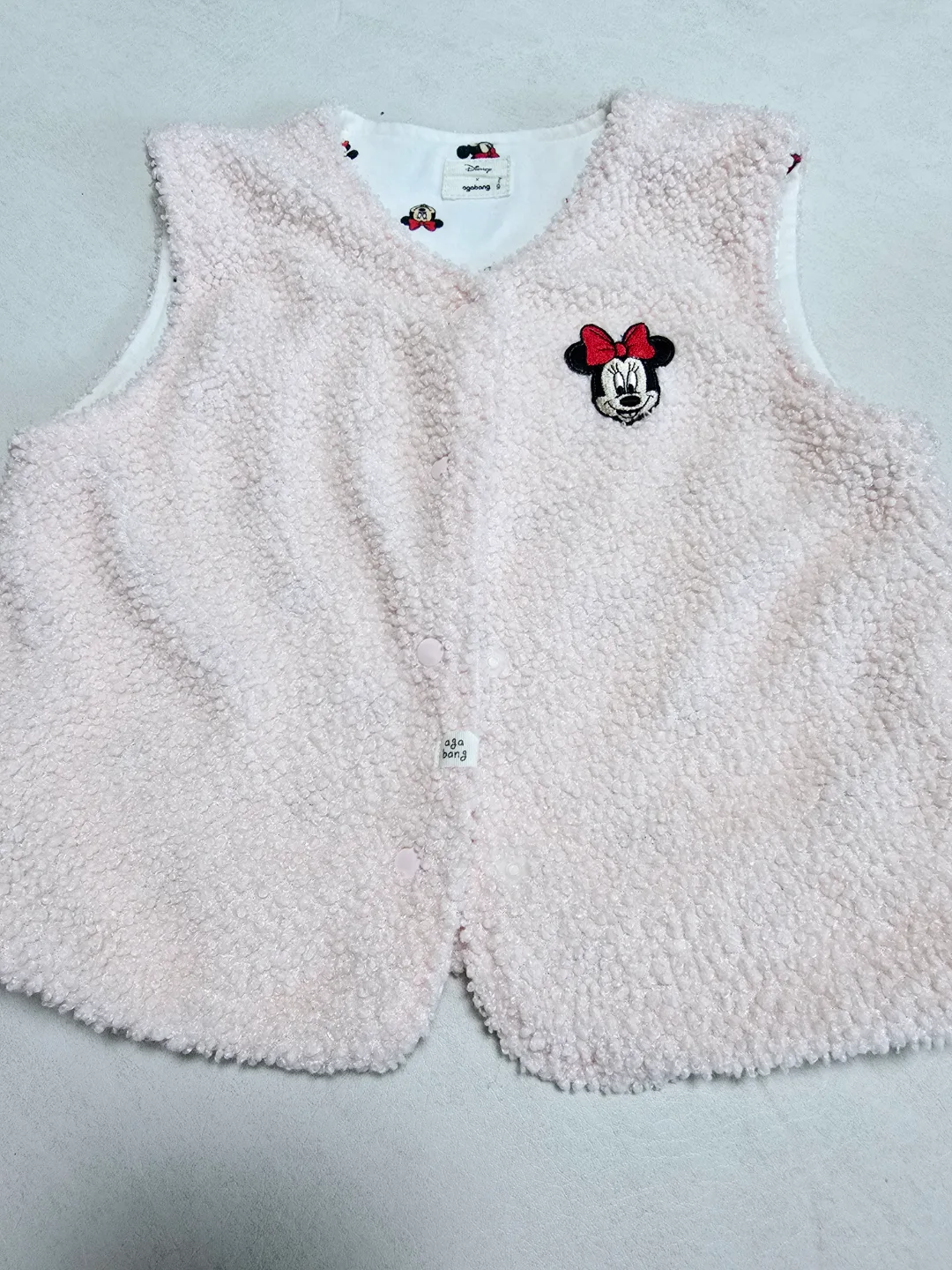 아가방 미니마우스 양면조끼 90