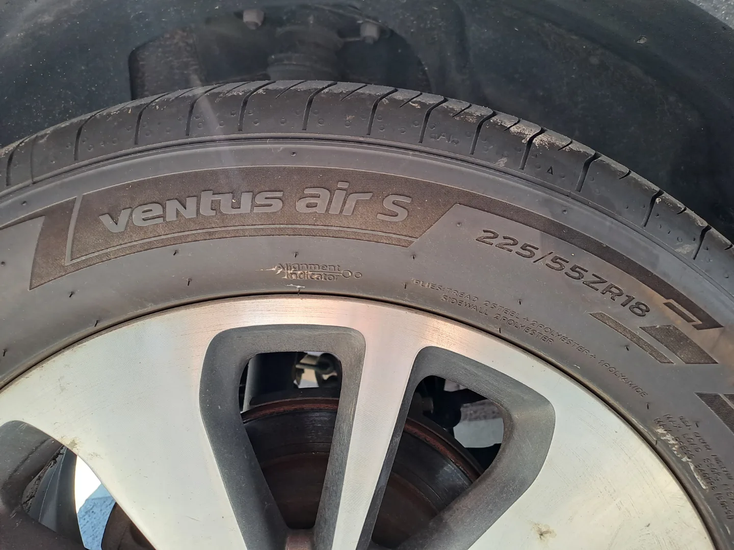 (중고타이어)한국 벤투스 Air S 225 55 18