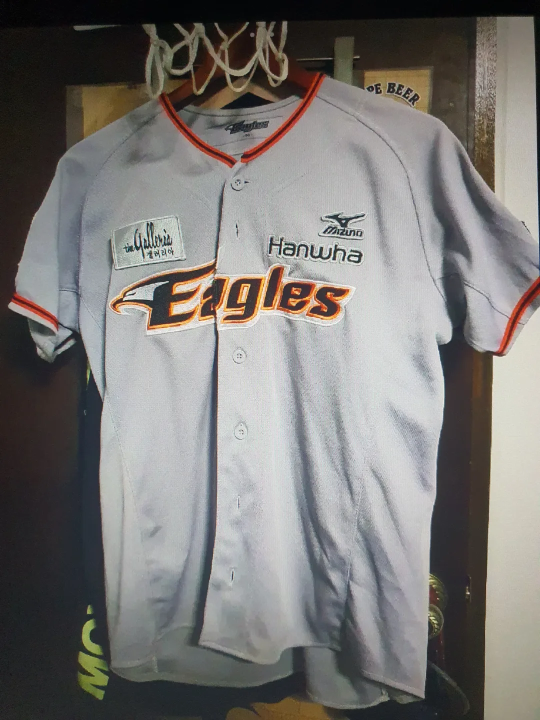 한화 야구 김성근 감독 져지 유니폼 90 중고 빈티지 레전드 멀티패치 미즈노 패치  14년도