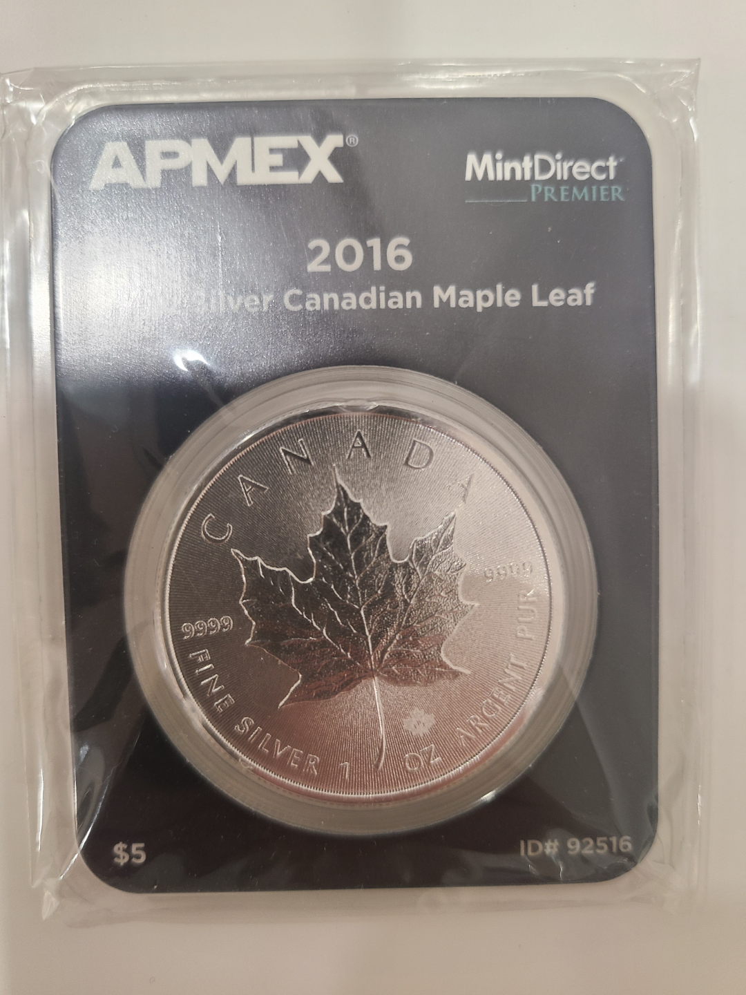APMEX 2016 메이플 리프 1온스 은화 새상품