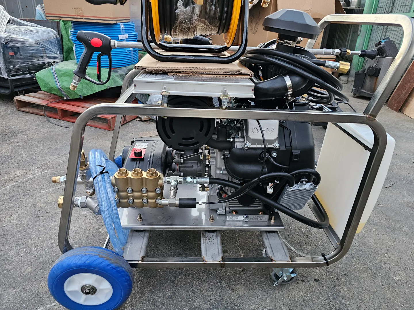 중고 엔진 고압 세척기 500바25리터 40마력 판매