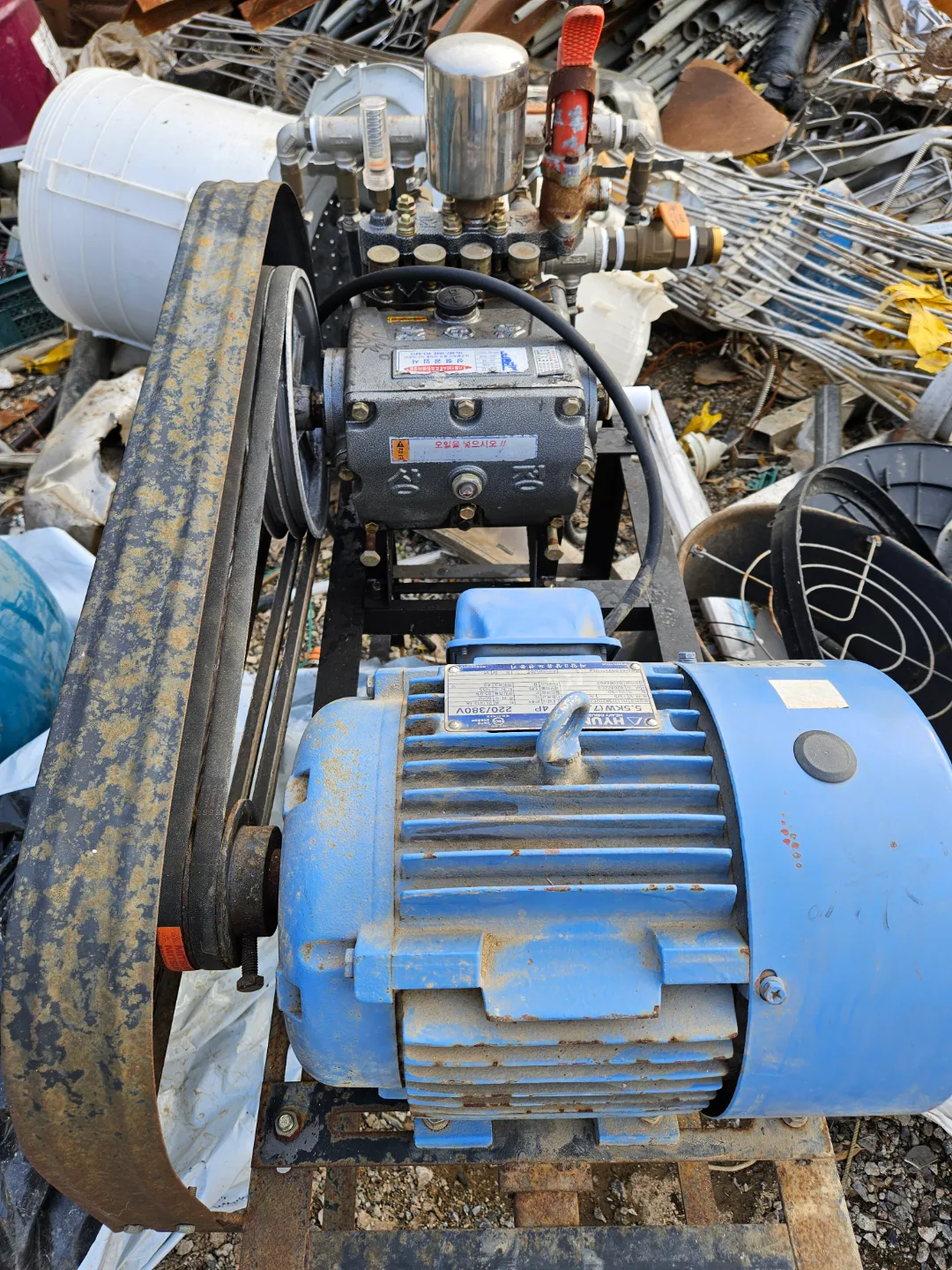 약기계 현대 모터 7.5마력