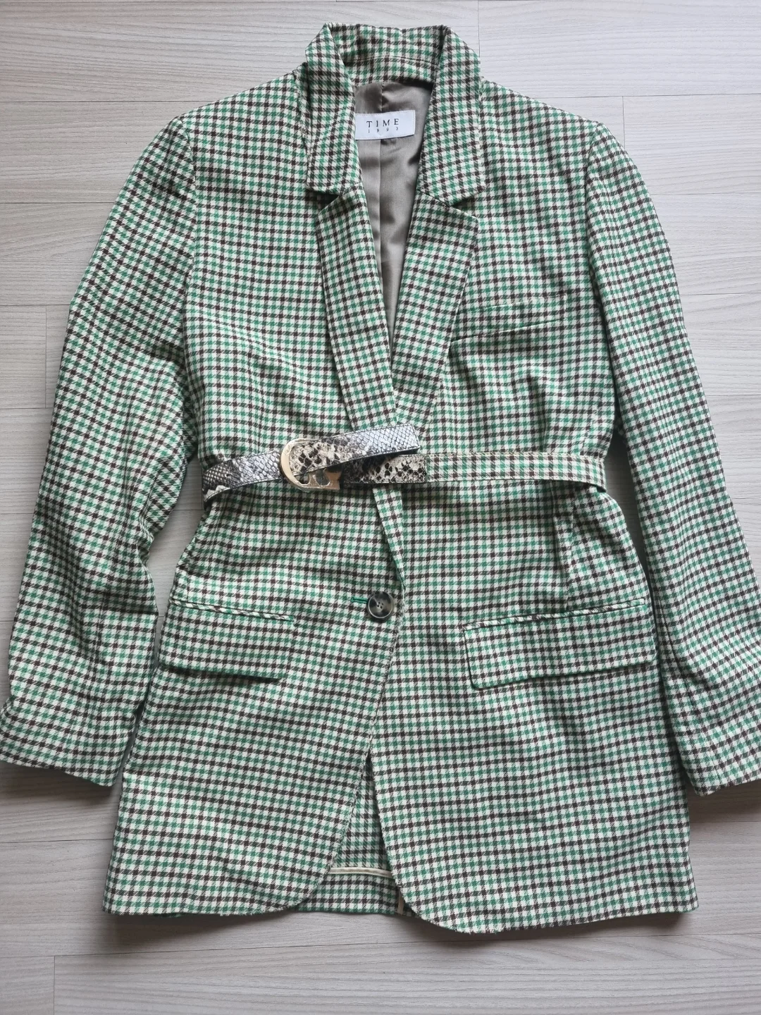 TIME 체크 자켓 🧥