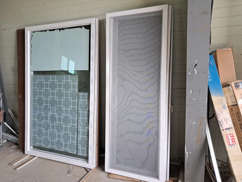 하이샷시 단창 후레임 방충망 포함