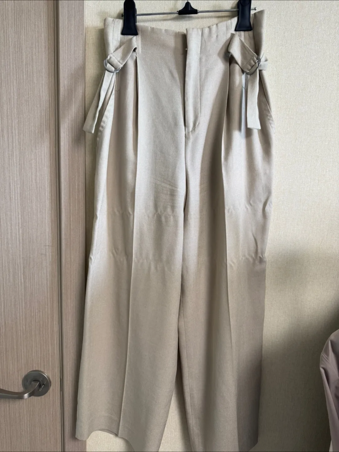 클럽모나코 베이지 린넨 와이드팬츠 55 S