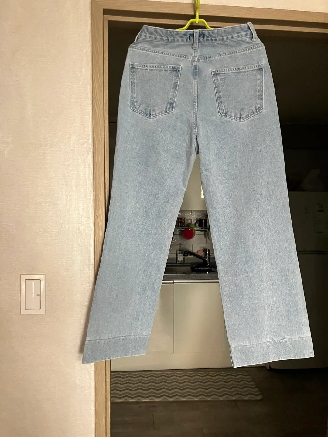 와이드 데님 청바지 L