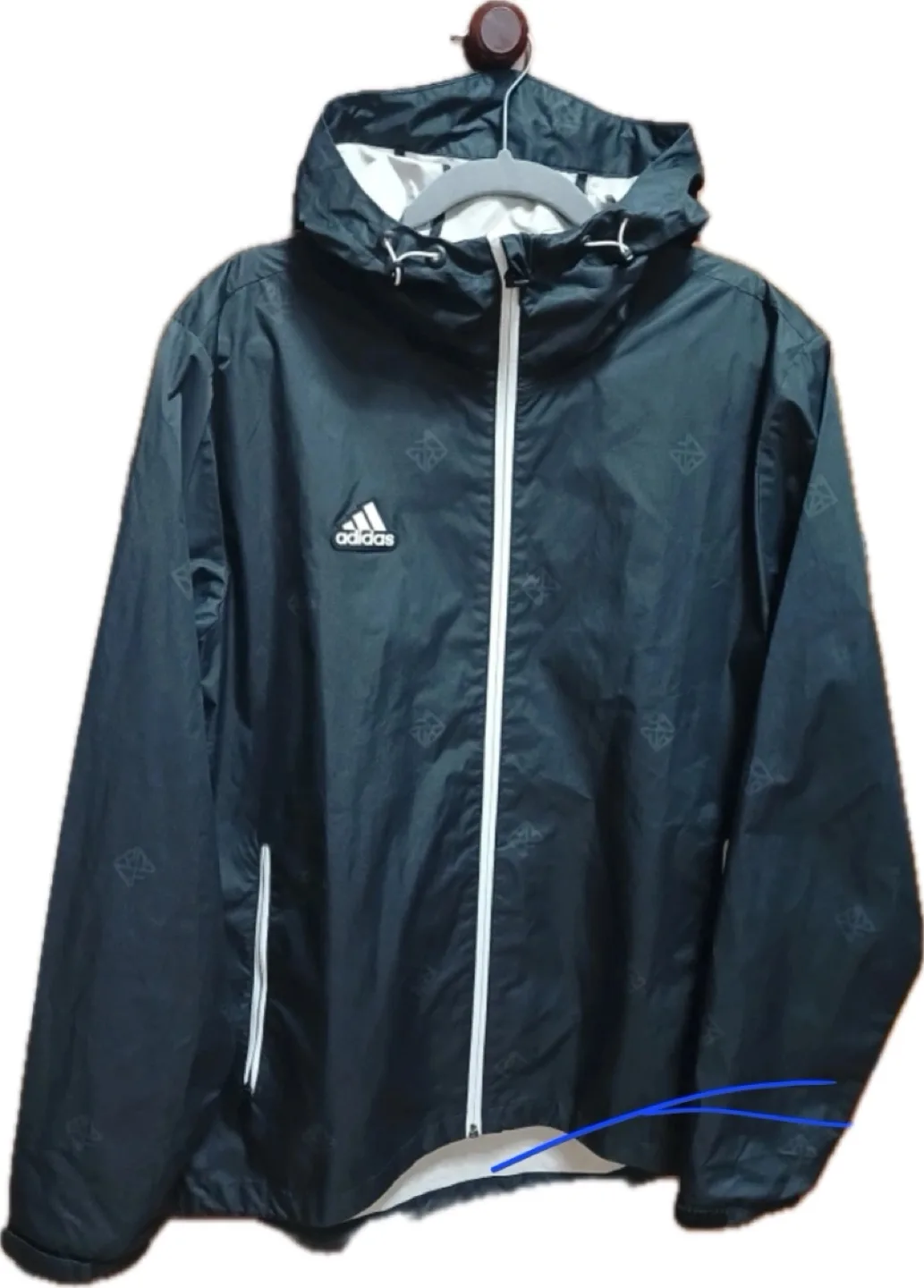 아디다스 바람막이 (100, 중고생 가능, 상태최상)
