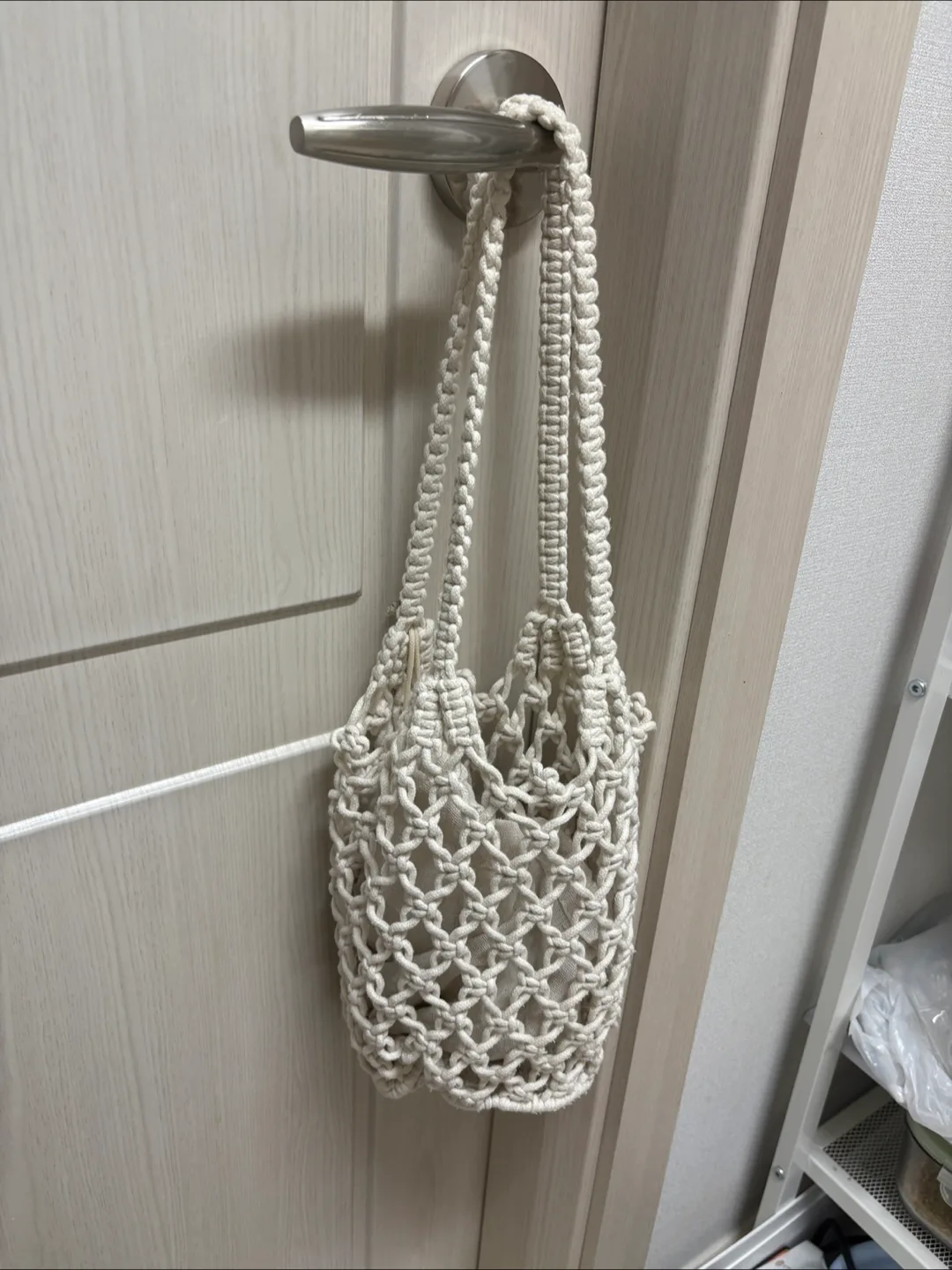 아이보리 그물 가방