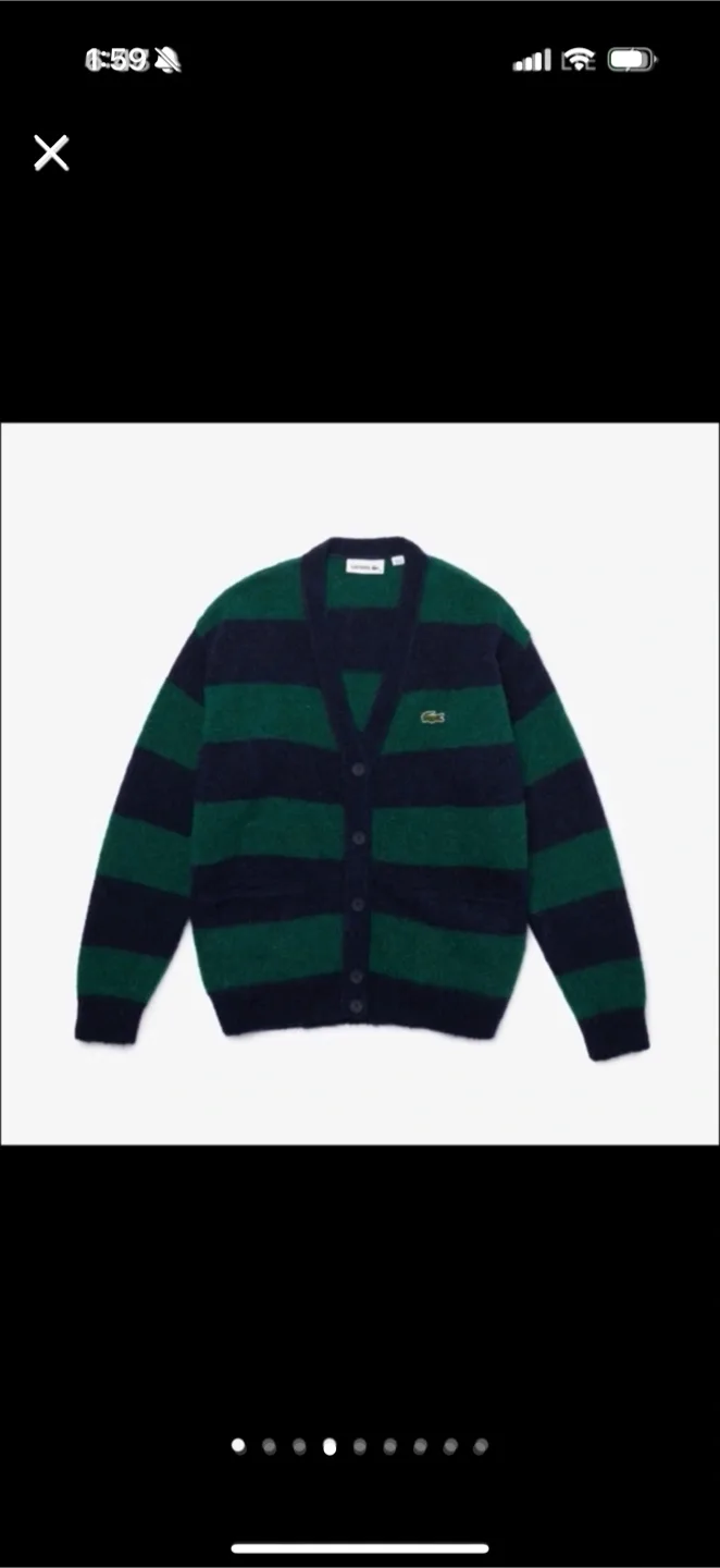 [중고]라코스테 알파카 가디건 AF7042L