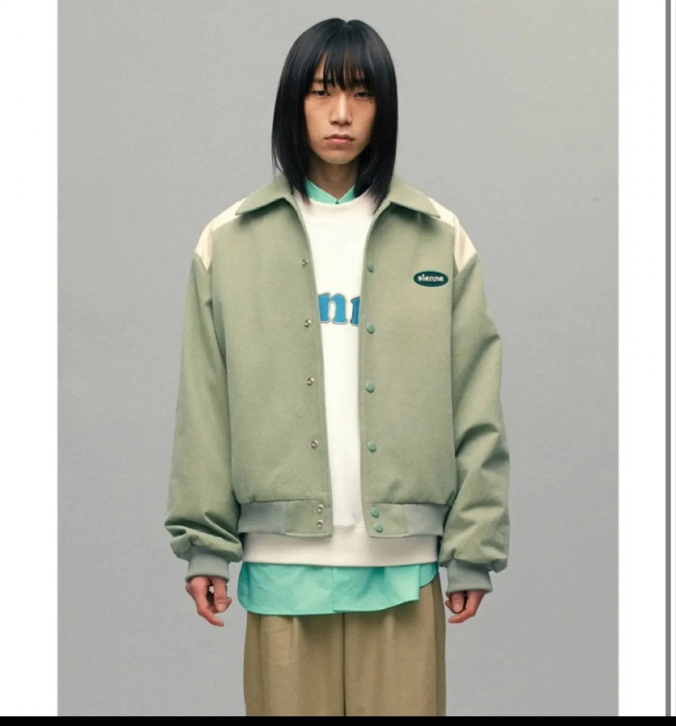 시엔느 바시티 패치 자켓