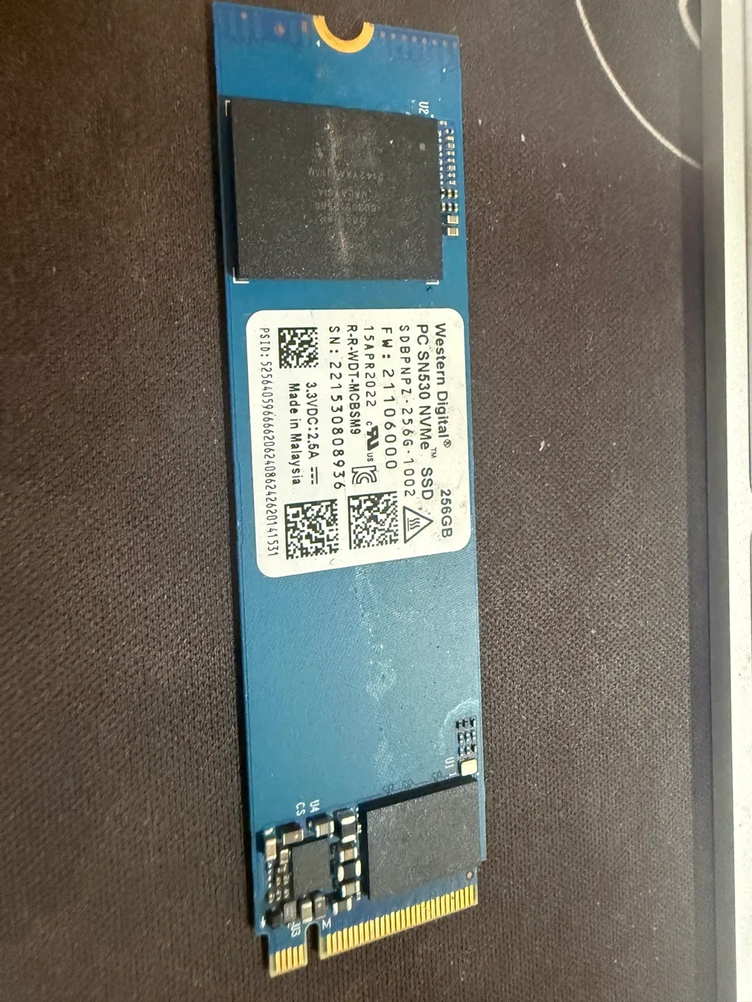 🔹 WD SN530 NVMe 256GB 중고 SSD 판매합니다 🔹