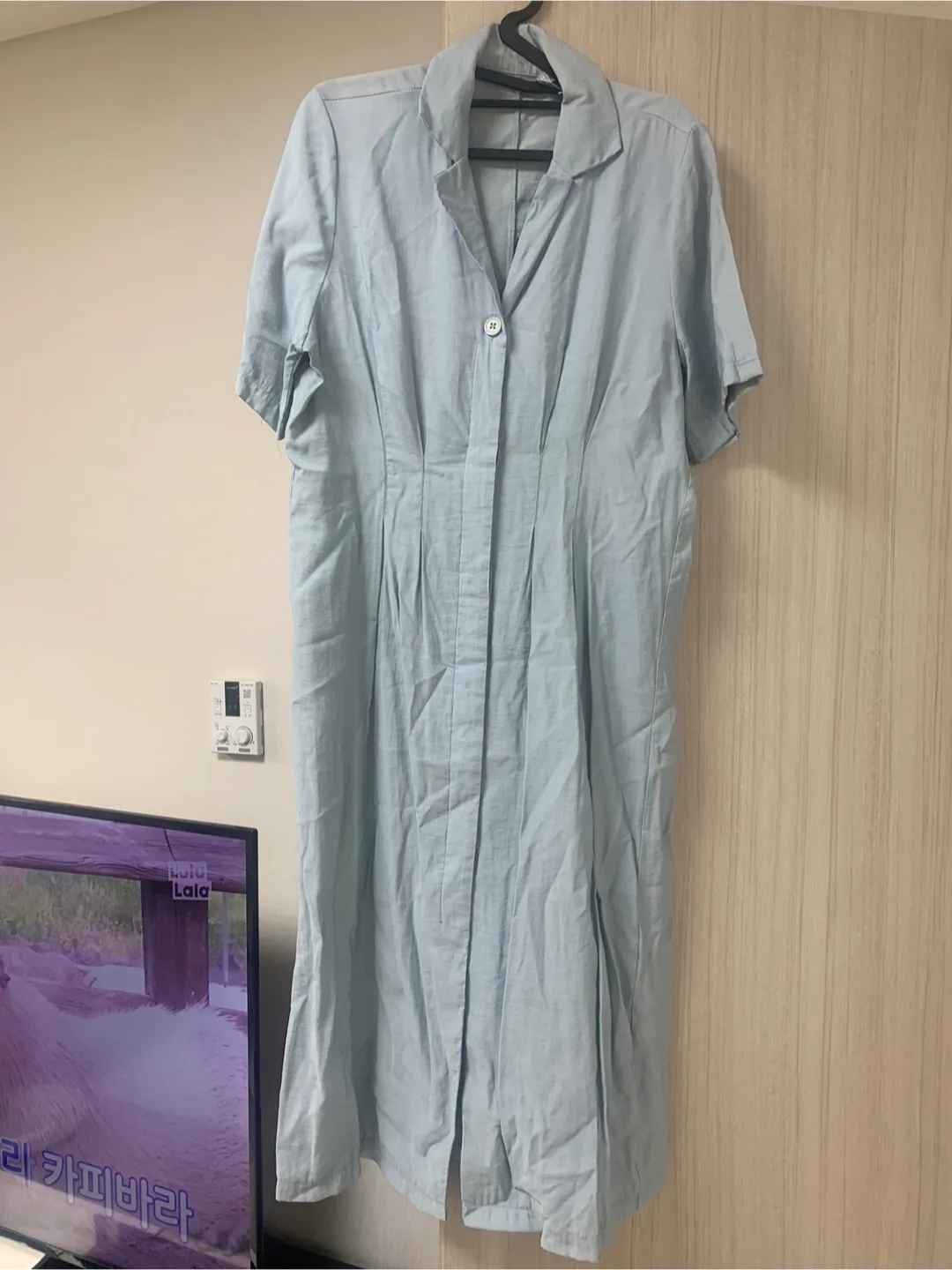 ME.SENSE 셔츠형 린넨 롱원피스 55