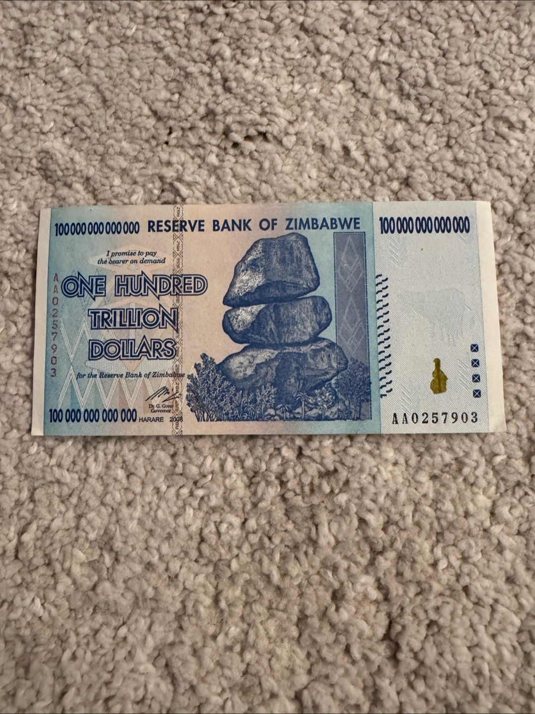 100조 짐바브웨 달러 | 취미/게임/음반 | 당근 중고거래