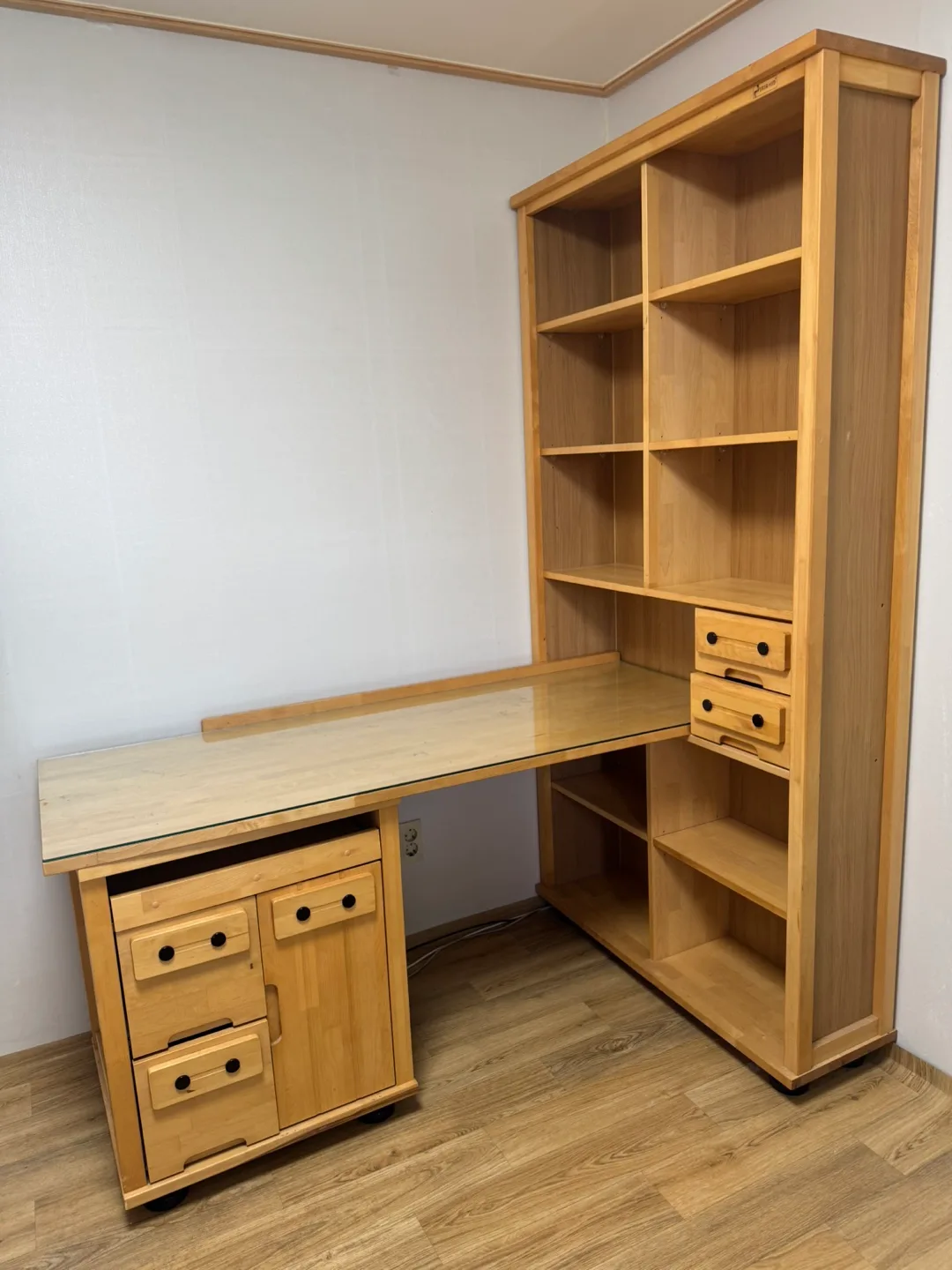 원목 책상 세트 (사사가구)