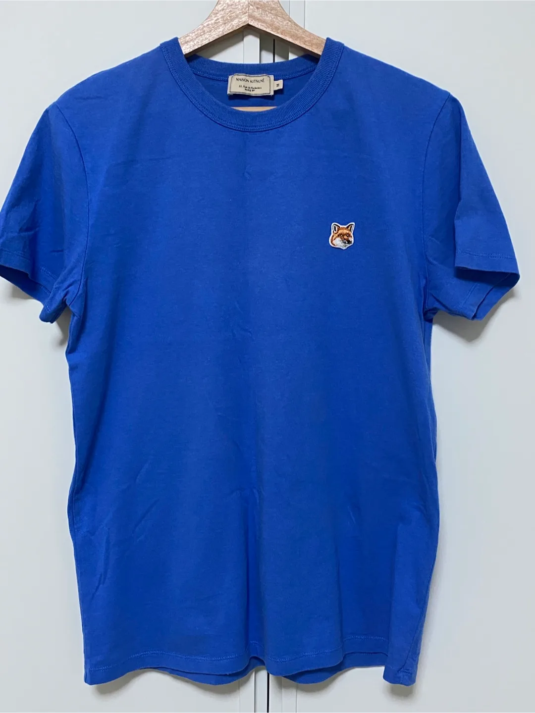 메종키츠네 블루 반팔티 M