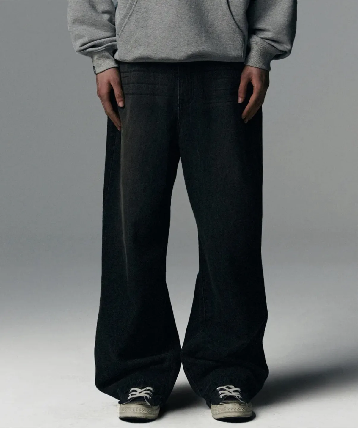 낫포너드 린넨 와이드 데님 팬츠