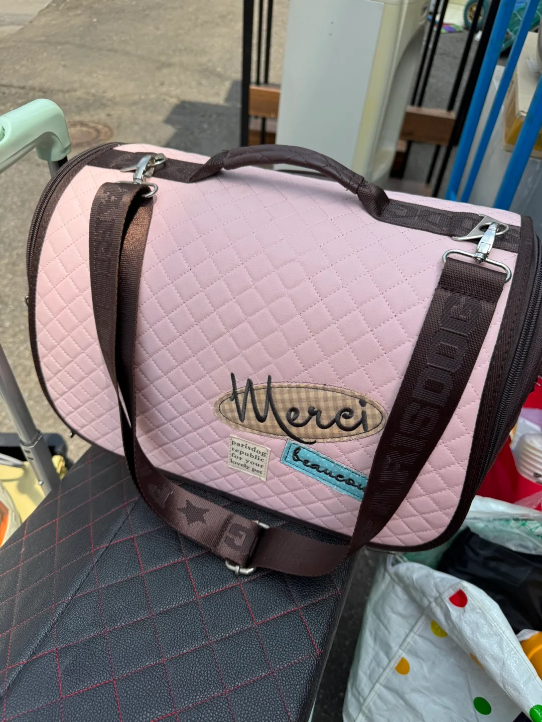 강아지 이동 가방🐾(중고입니다)