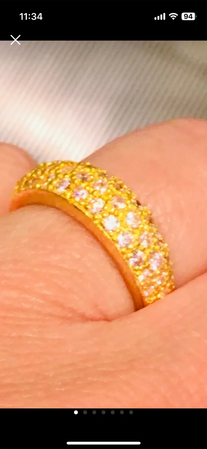 24k 순금 1.5돈 핑크큐빅 반지 14호 판매 혹은 교환