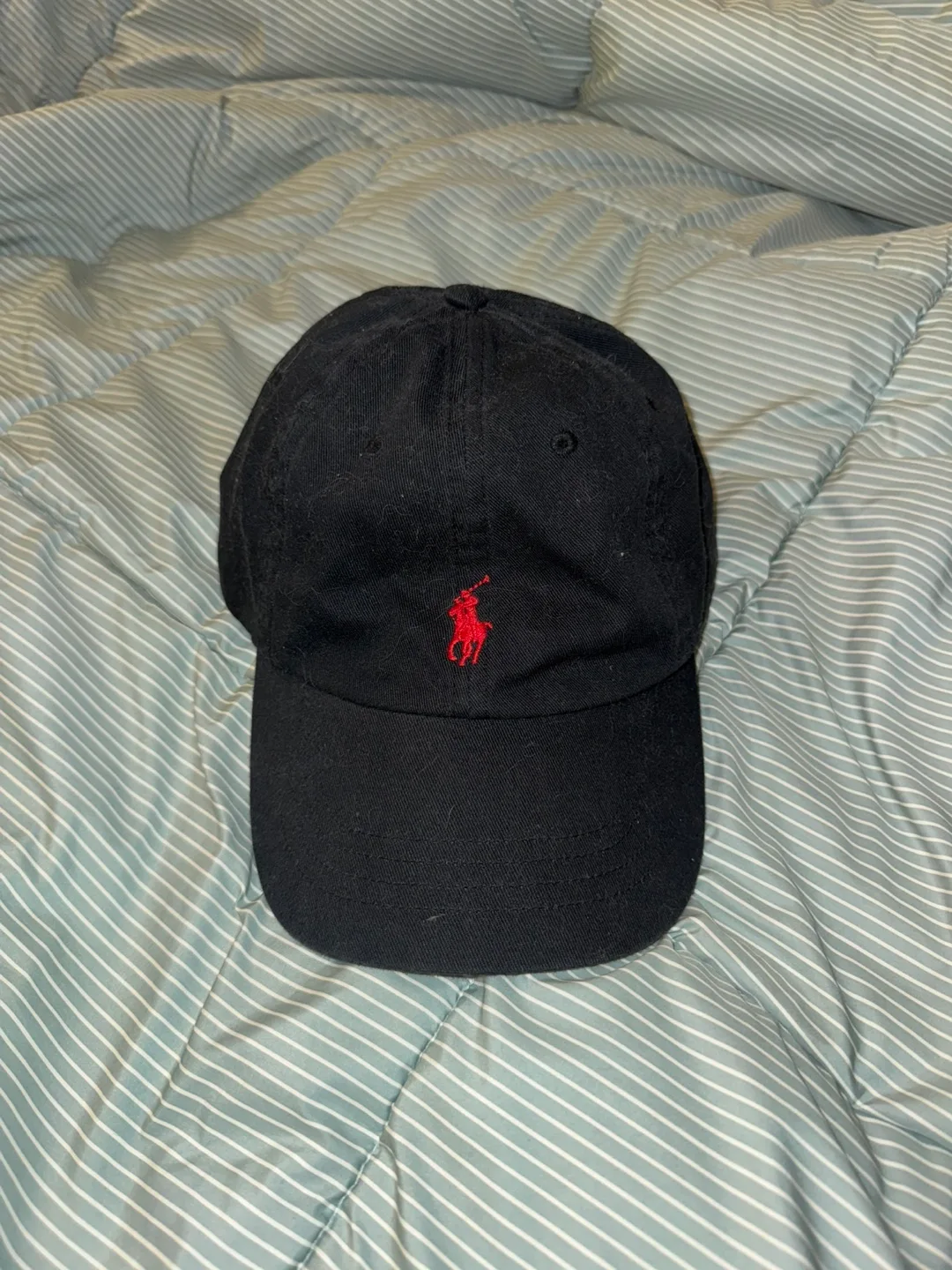 폴로 랄프로렌 블랙 볼캡 모자