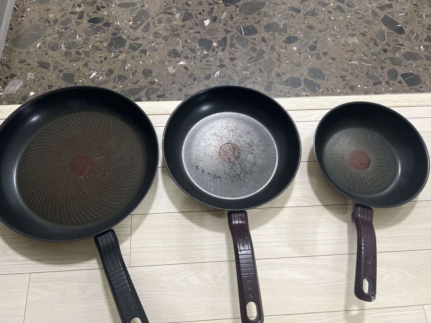 테팔 프라이팬 3종 세트 중고 (사용감많음)