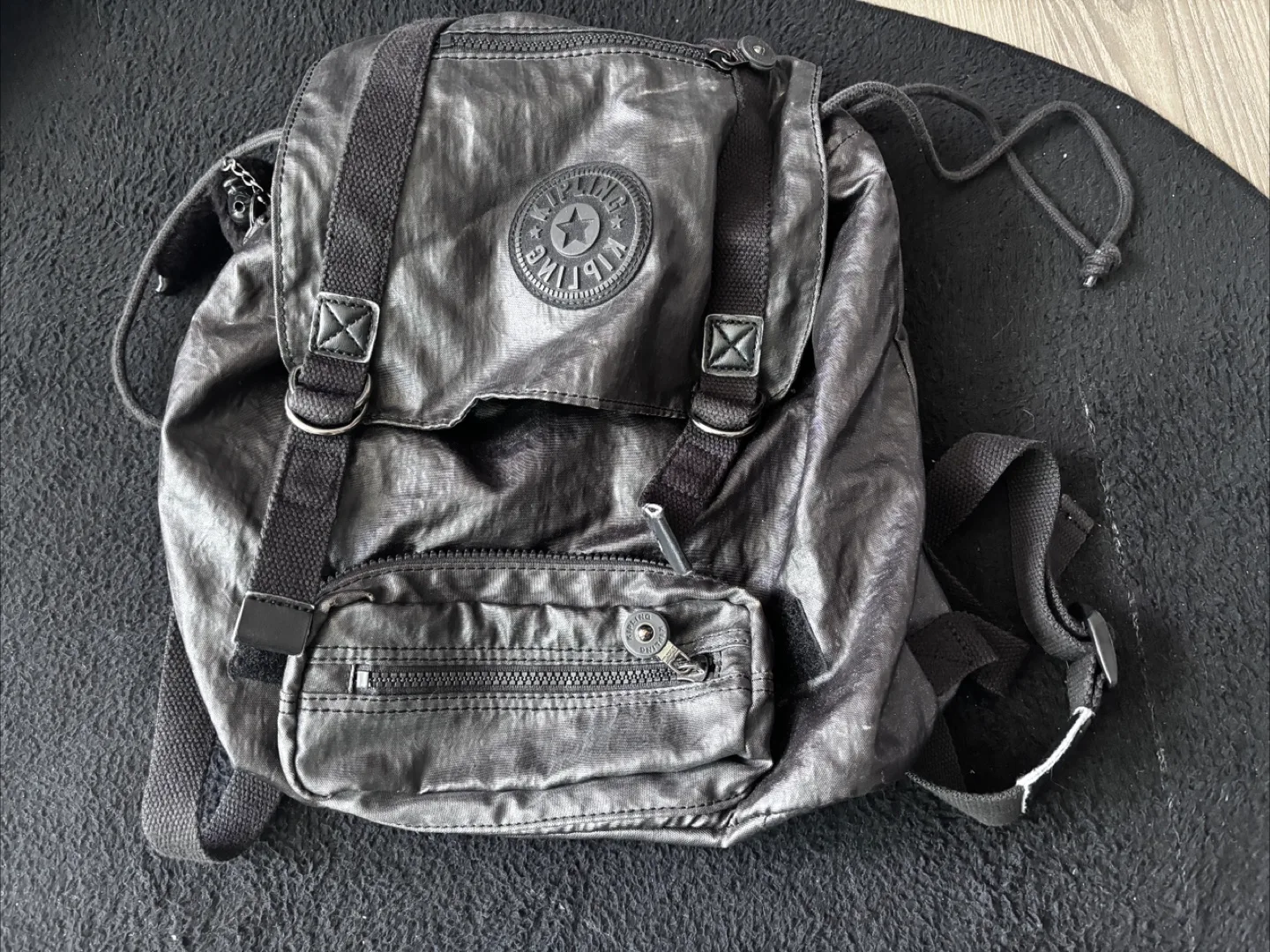 키플링 미니 백팩 블랙