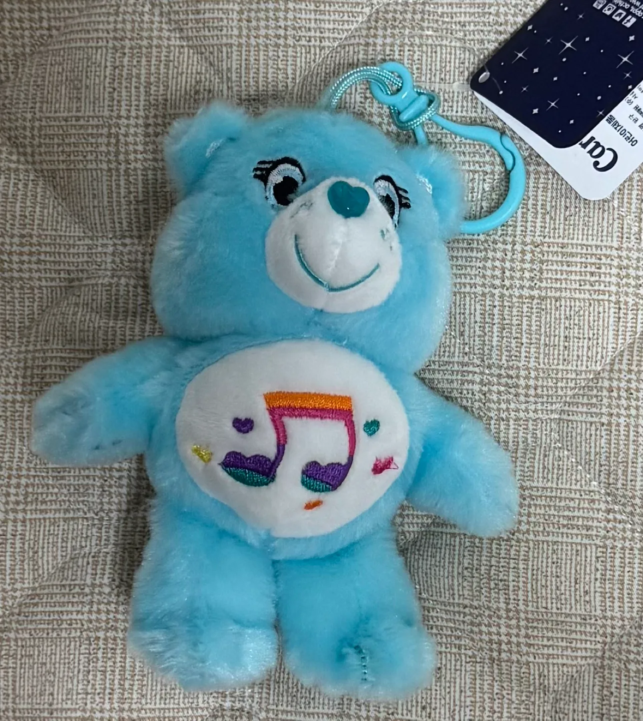 케어베어 하늘색 곰인형 키링