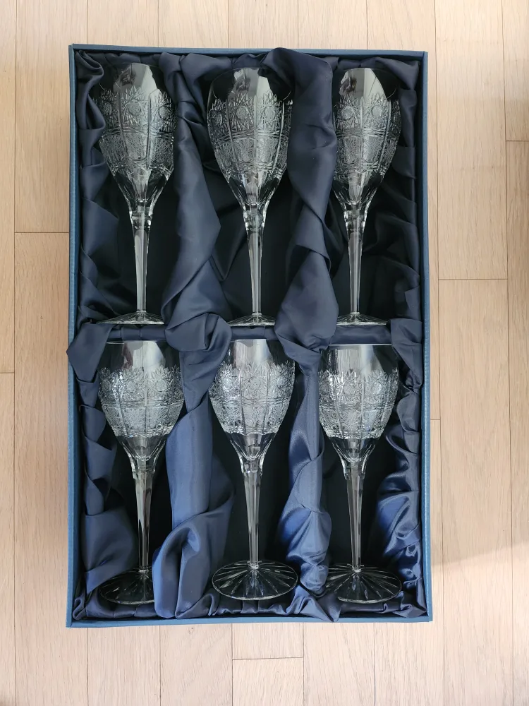 체코 보헤미아 크리스탈 와인 잔 세트