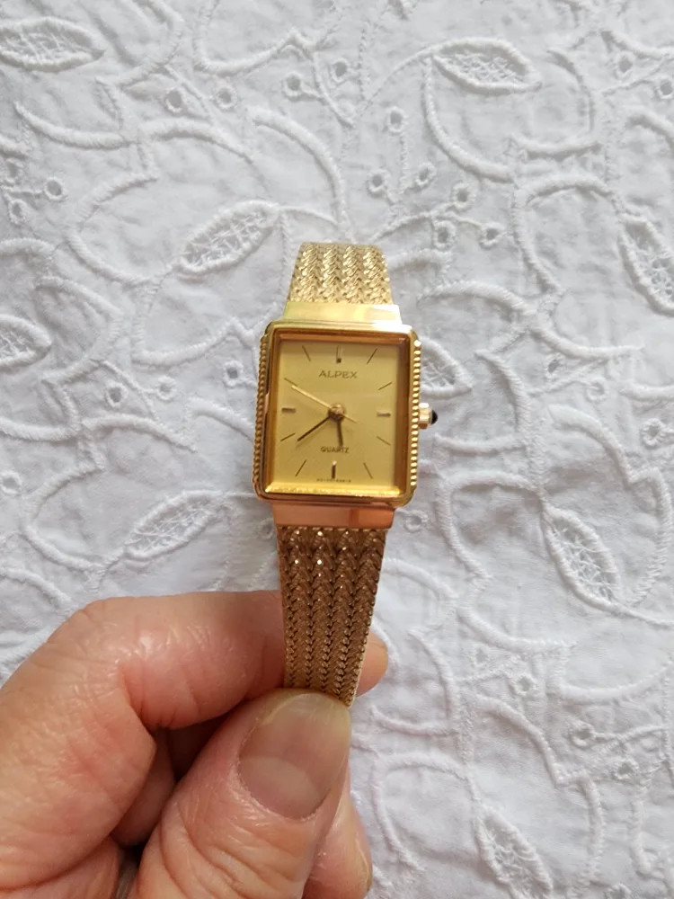 Alpex 금장 여성 시계 새상품