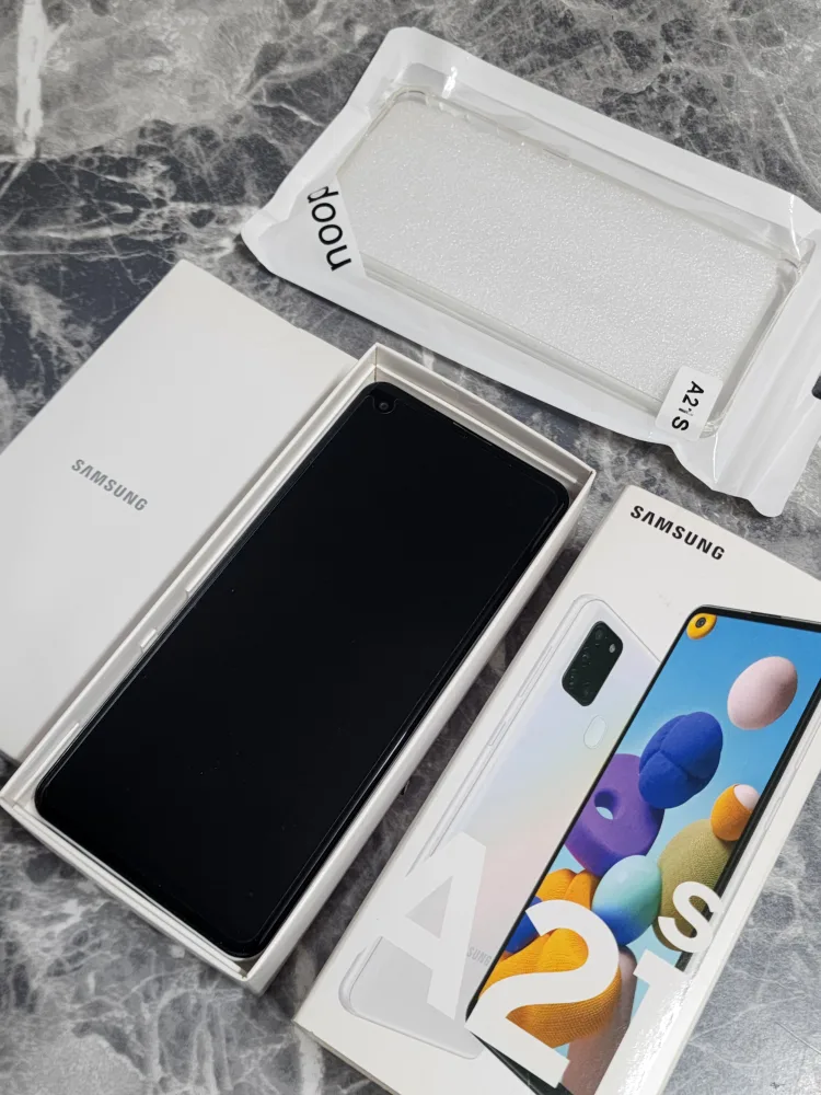 갤럭시 A21s 화이트 상태좋은 중고폰