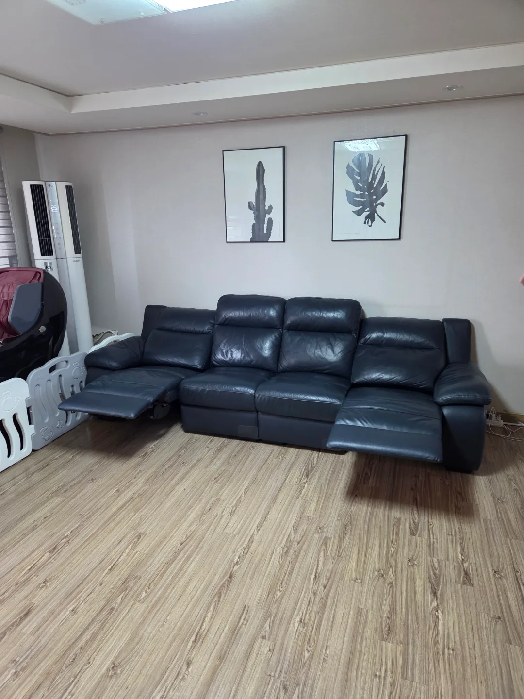 독일 힐커 4인용 리클라이너 소파