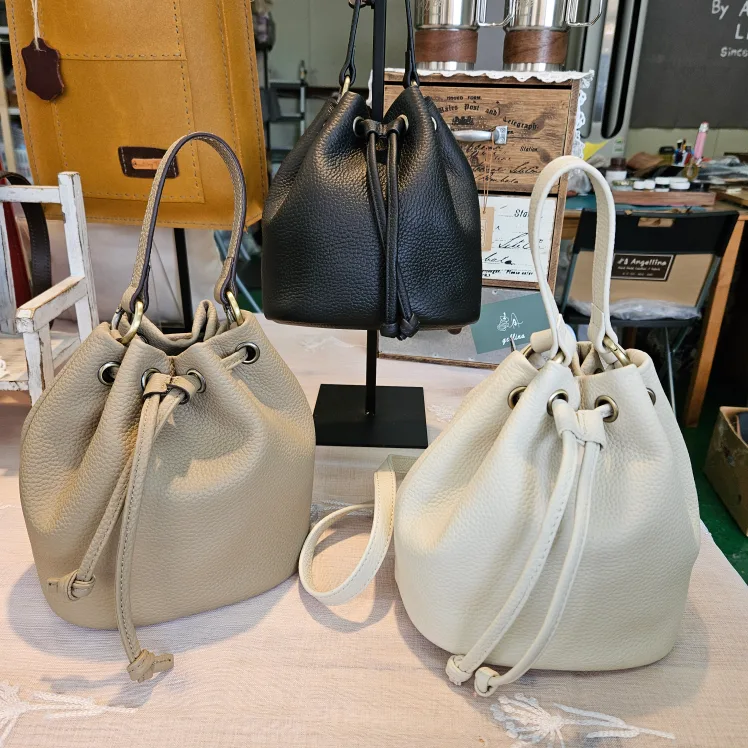 👜 리얼 소가죽 복조리백 – 새상품 수제 가죽 가방을 찾는 분께 강력 추천! ✨