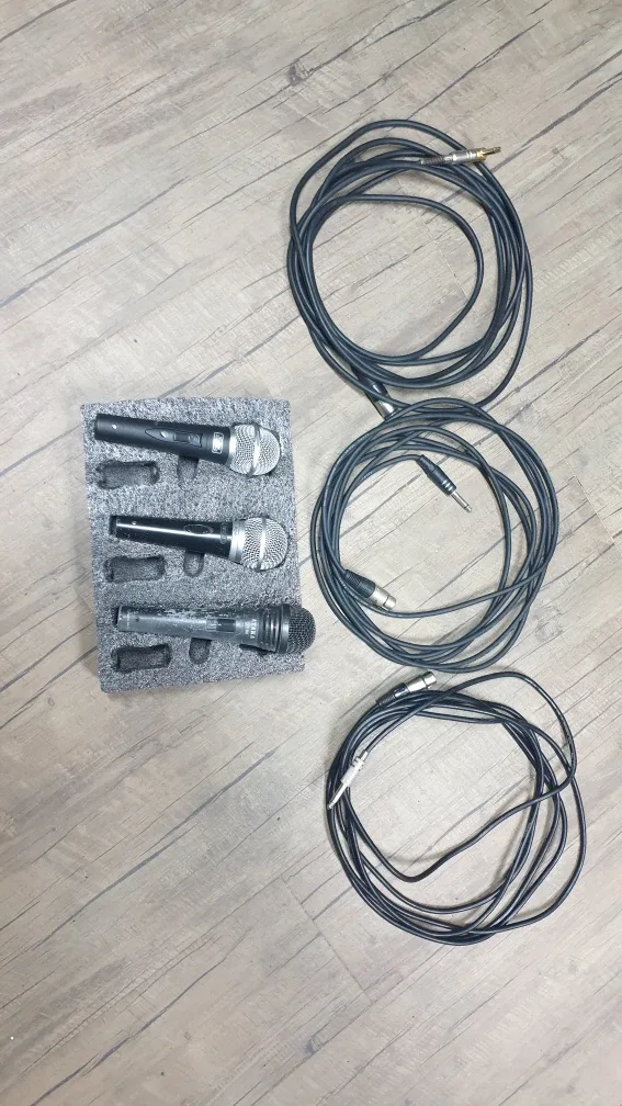 유선마이크3개+5미터 케이블3개