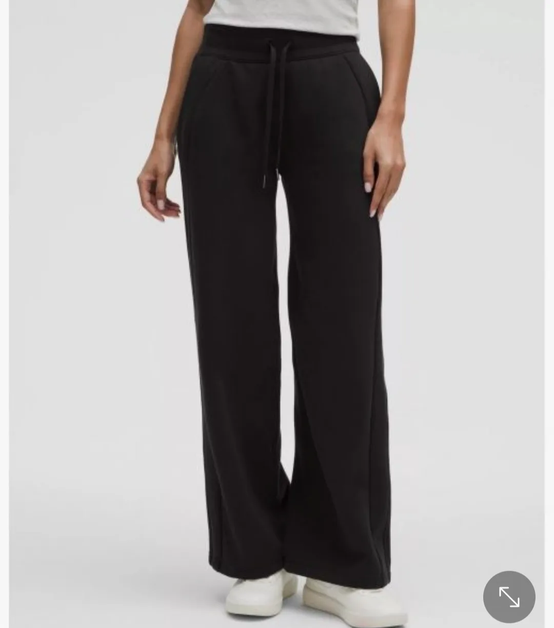 룰루레몬 스쿠바 미드라이즈 와이드 레그팬츠 아시아핏 블랙