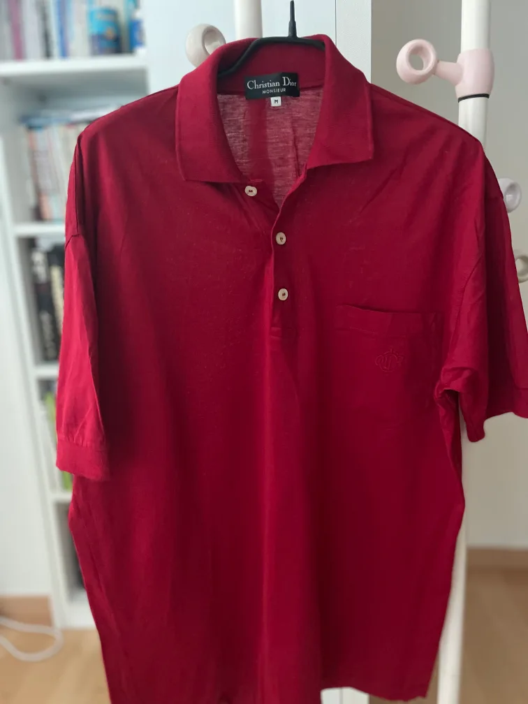 디올 레드 폴로셔츠 M