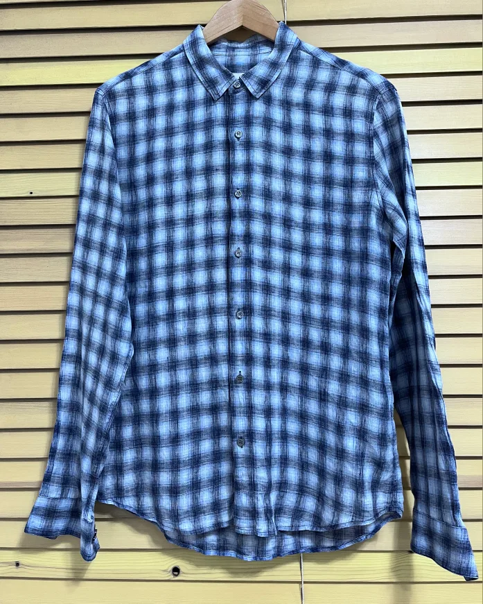 솔리드옴므 체크린넨셔츠