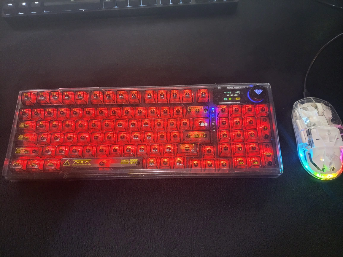 AULA 독거미 F98프로 무선 키보드 + AULA 독거미 SC660 무선 마우스