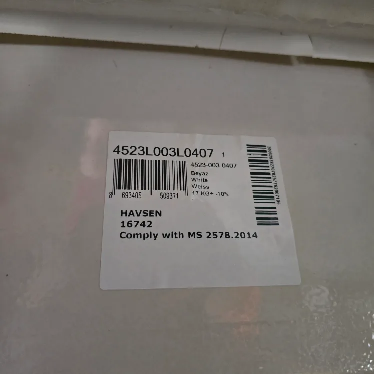 [중고]HAVSEN 화이트 도기 싱크대