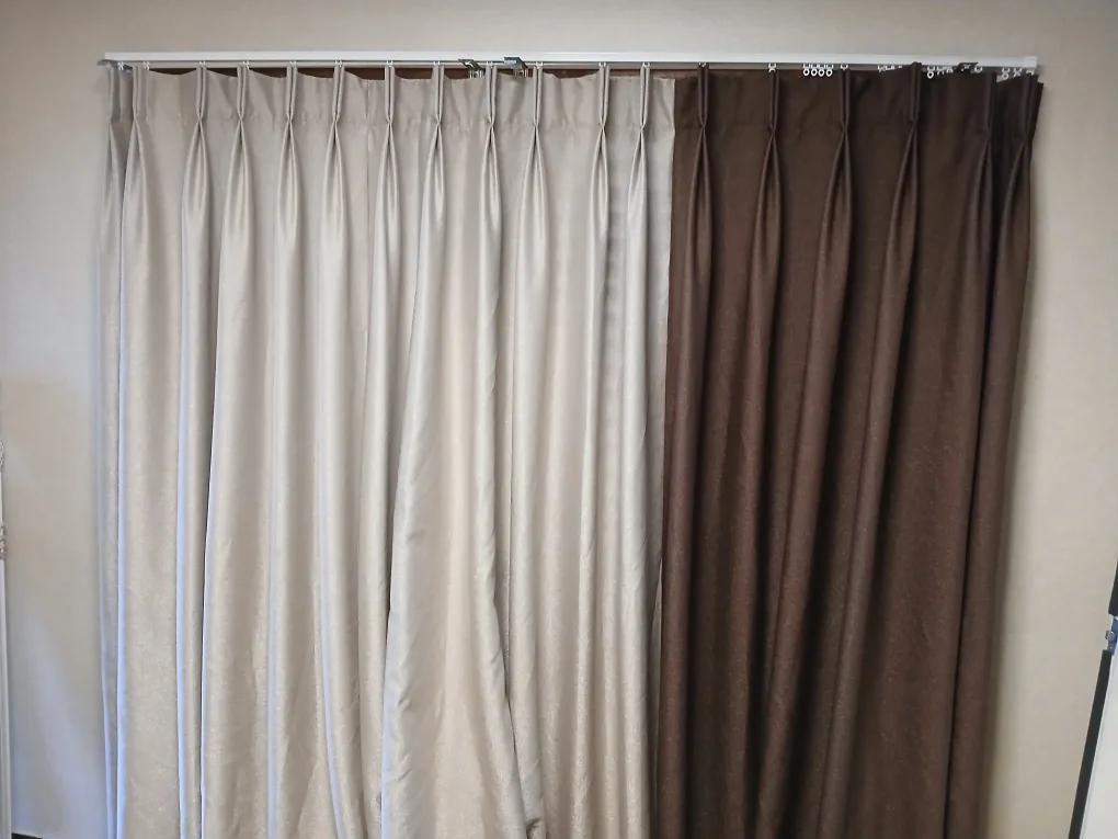 암막 커튼.중고.베이지/갈색